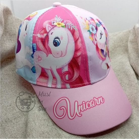 Casquette pour fille rose avec fleur blanche • Petites Pirates
