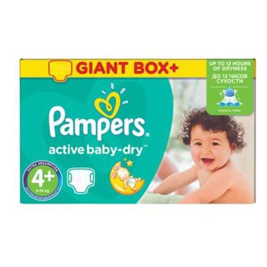 Pampers - 400 couches bébé Taille 4+ baby dry