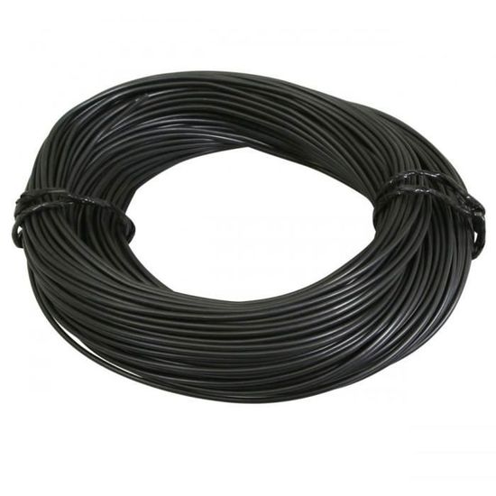 Fil électrique noir multibrin 9/10 0.75mmÂ² x 50m RSM Bobine