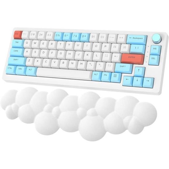 Repose-poignets Clavier Ergonomique - Coussin Mémoire Antidérapant 40x8 Cm, Confort Frappe Et Gaming