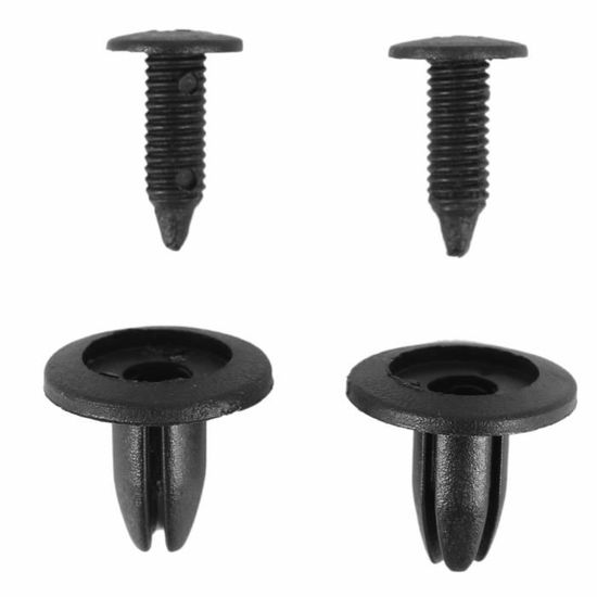 10 Pieces diametre du trou de 6 mm plastique noir rivet clip de pare-chocs  - Cdiscount Bricolage