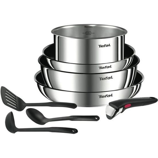 Batterie de cuisine en céramique antiadhésive de 8 pièces