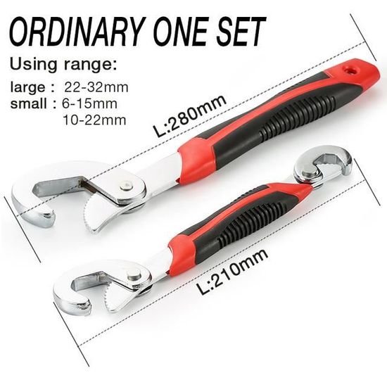 Clé à Molette Jeu De Clés Réglables Outil à Main Universel Pour Tuyau
