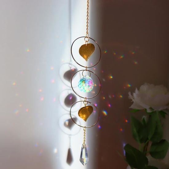 Carillon éolien En Cristal, Pendentif Arc-en-ciel Pour Fenêtre D