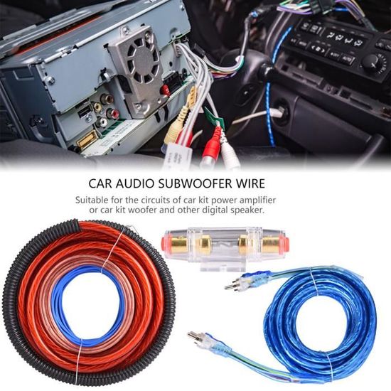 Kit de câble de fil d'amplificateur audio 4 jauge 2800W voiture Audio subwoofer amplificateur haut-parleur installation