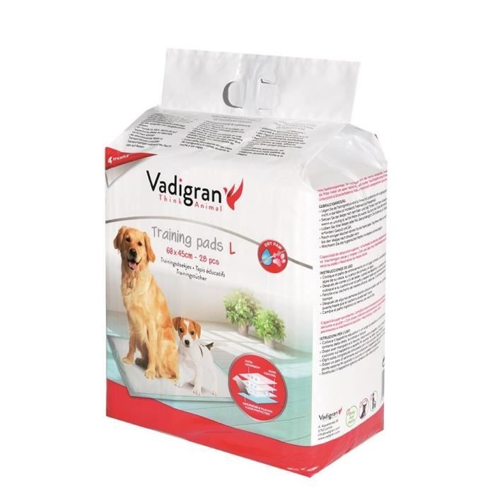 VADIGRAN Tapis éducateurs - 60 x 45 cm - 28 pièces - Pour chiens