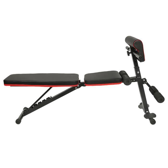 Banc de musculation appareil hauteur réglable 42*130*50-102cm-noir