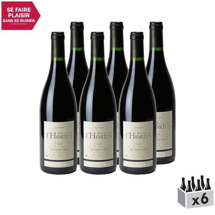 Pic Saint-Loup Bergerie de l'Hortus Classique Rouge 2018 - Lot de 6x75cl - Domaine de l'Hortus - Vin AOC Rouge du Languedoc -