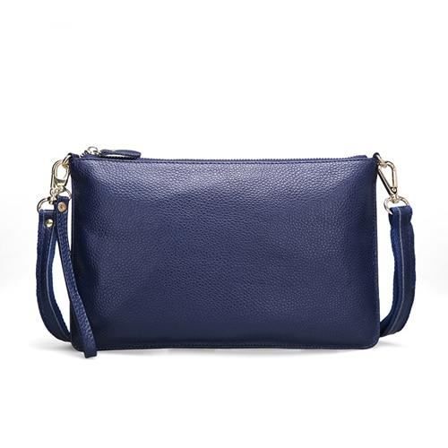 Sapphire blue -Sac à main en cuir véritable pour femmes, sacoche d'été à bandoulière, pochette