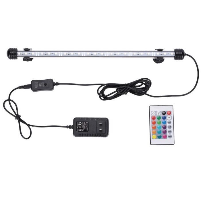Eclairage,18-28-38-48cm LED RGB imperméable éclairage d'aquarium pour Aquarium Submersible lumière sous - Type 28cm RGB with remote