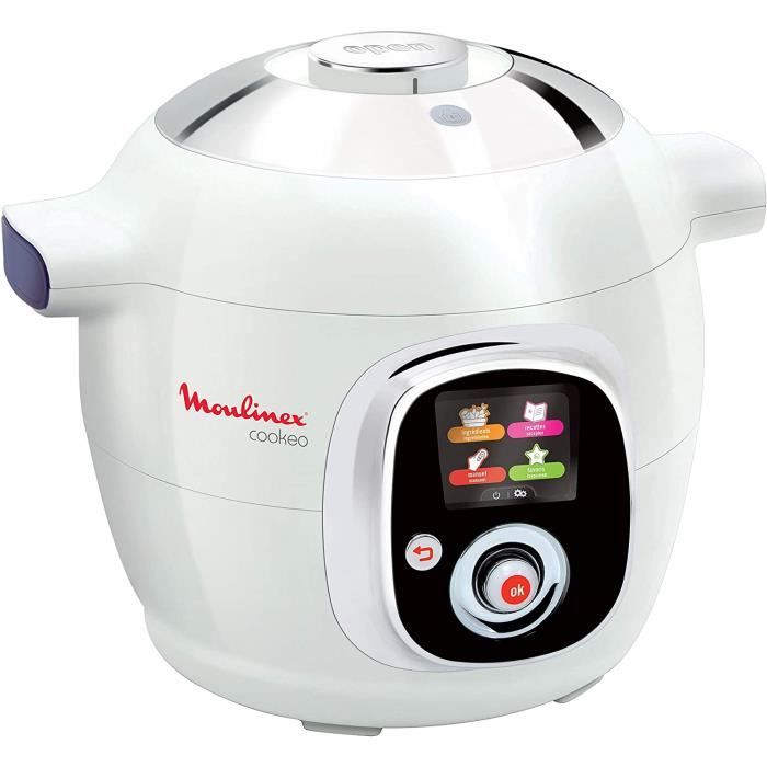 Moulinex Multicuiseur Intelligent Cookeo 6L 6 Modes de Cuisson 100 Recettes Préprogrammées Jusqu'à 6 Personnes Blanc CE704110