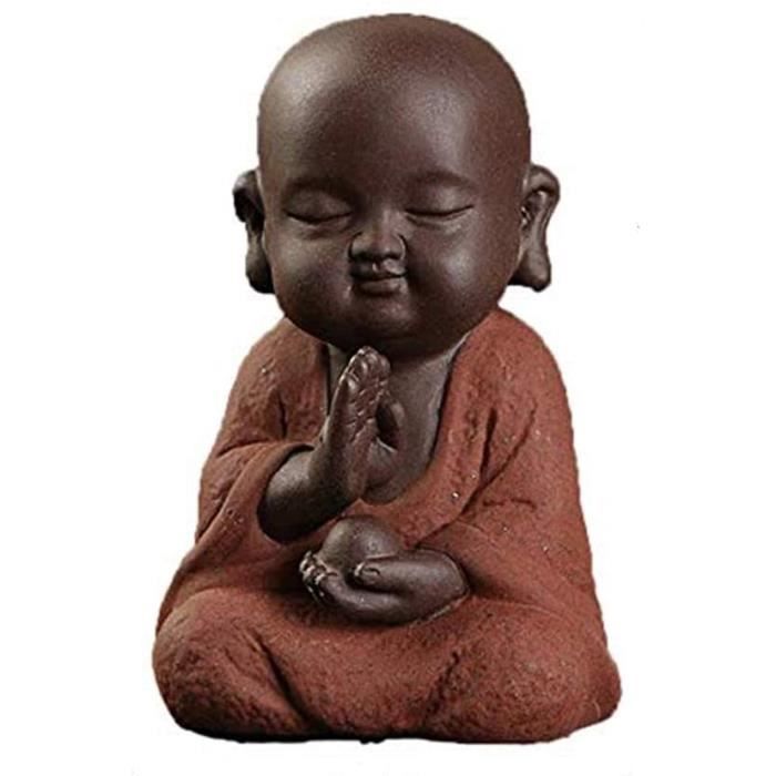 TTE ZCQBCY Statue Bouddha Sculpture Statuette Exterieur Bouddhisme Interieur Deco Jardin Miniature Statues Ornement Petit Moine 81