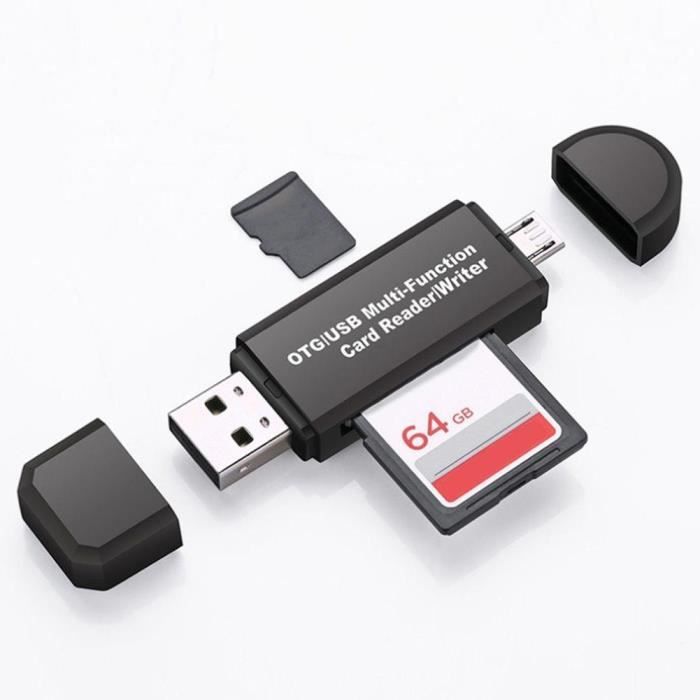 YOSOO Lecteur de carte Lecteur / graveur de carte multifonction OTG / USB pour PC Micro SD / SD / TF et téléphones mobiles