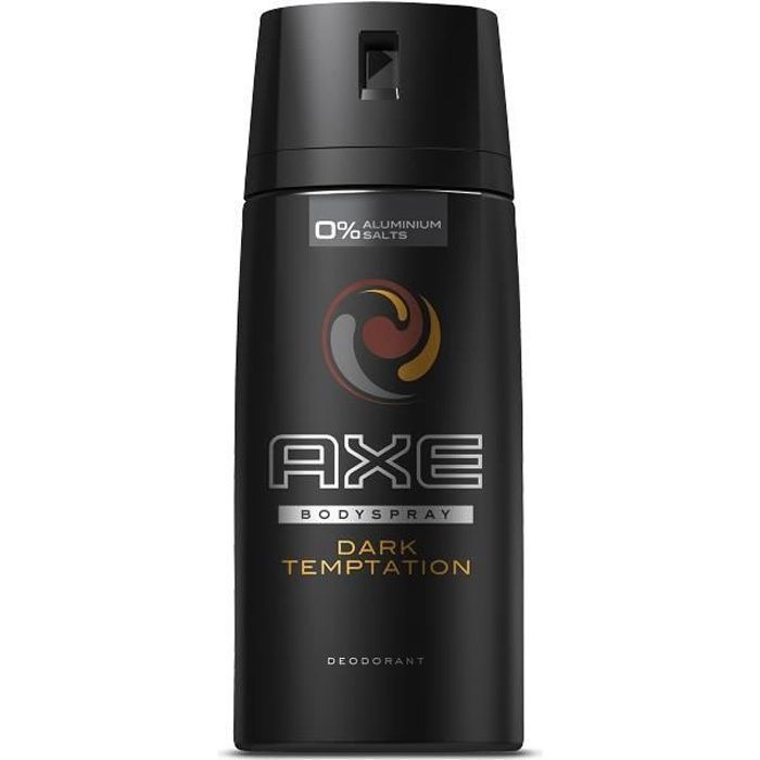 AXE Dark Temptation, Hommes, Déodorant parfumé, Déodorant spray, 150 ml, Ambre, Chocolat, Piment rouge