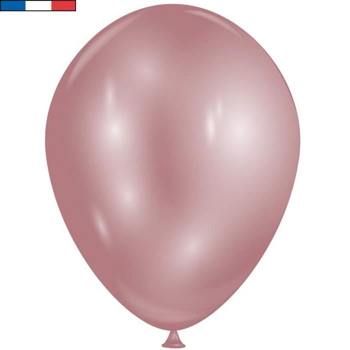 Ballon opaque rose gold diamant Quartz avec effet Chrome 30cm (x8) REF/52435