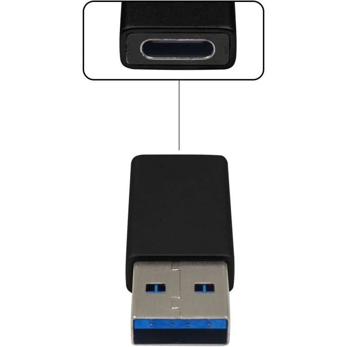 CABLING® Adaptateur USB-C femelle vers USB 3.0 mâle Type C vers USB 3 F - M