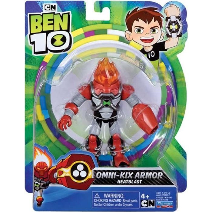 Ben 10 - Figurine articulée - 12 cm - Omni-kix Armor - Heatblast - Neuf