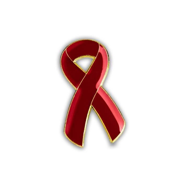 Pin's ruban rouge AIDS - Sidaction Rouge