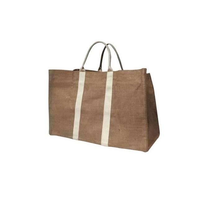 DELTA Panier à bûches Mali en toile de jute gris anthracite