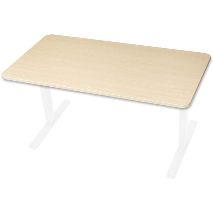 Duronic TT187 NL Plateau de Bureau Assis-Debout Naturel - Plan de Travail pour Bureau - 180 x 70 cm - Hauteur Ajustable - MDF