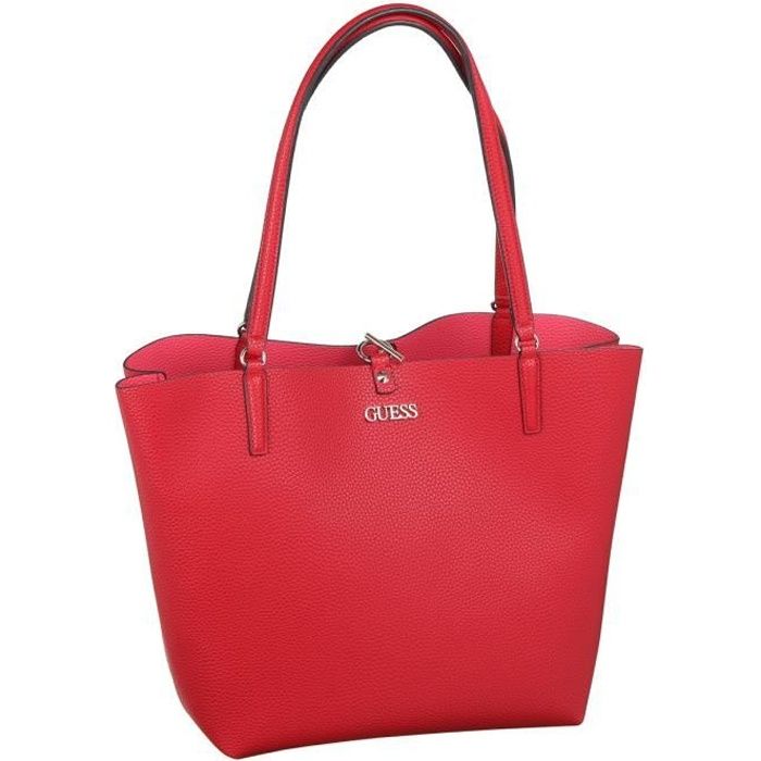 GUESS Sac à Main Lipstick Réversible Rouge/Rose Femme
