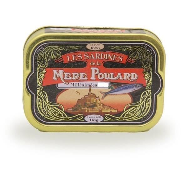 Biscuiterie la Mère Poulard Sardines Millésimées A L'Huile D'Olive (Noir) 115g