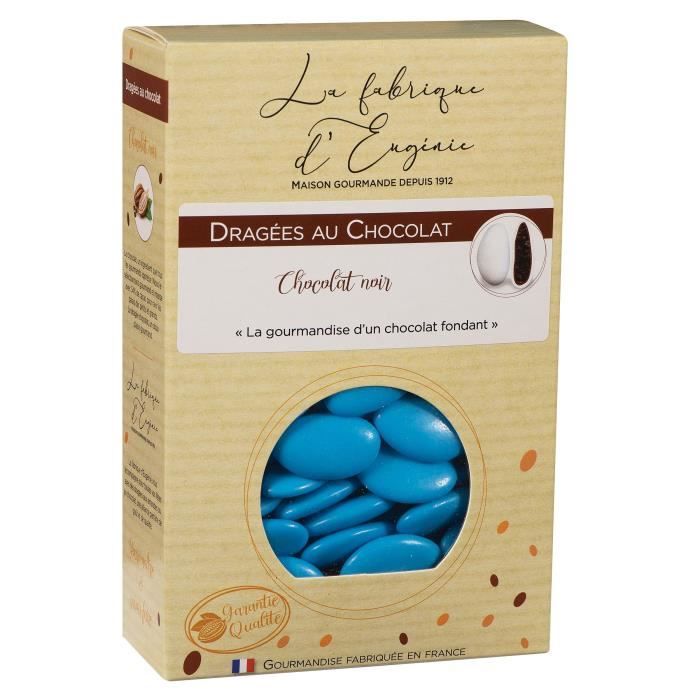 LA FABRIQUE D'EUGENIE Dragées au Chocolat - Bleu turquoise - 500 g