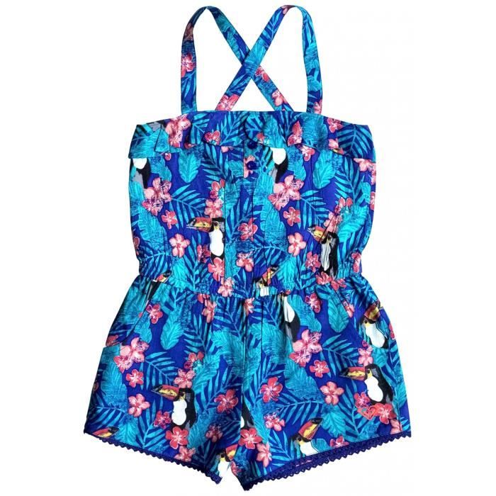 Combishort fille imprimé Roxy -
