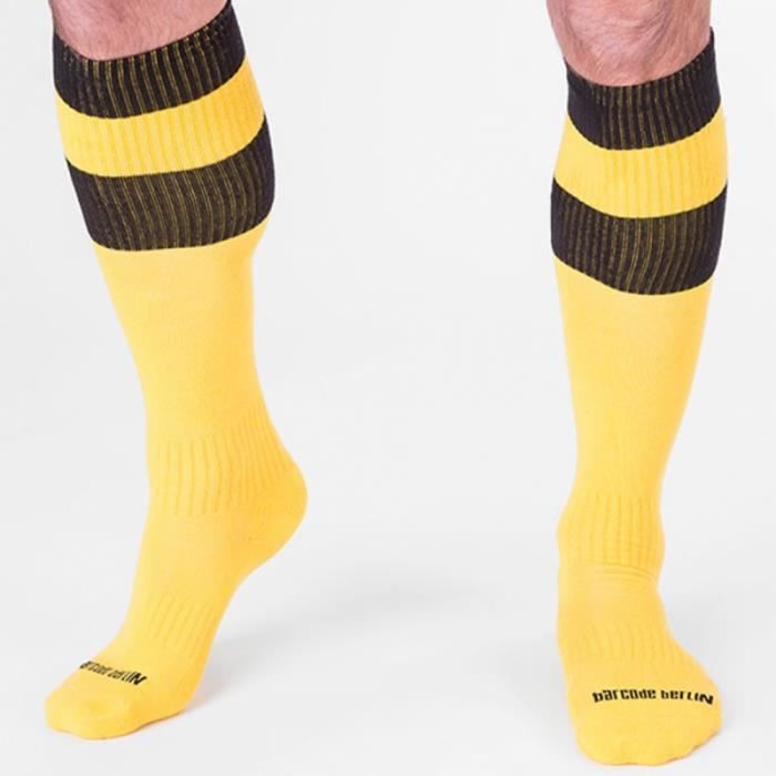 CHAUSSETTES Chaussettes Football Socks Jaune-Noir Barcode Berlin