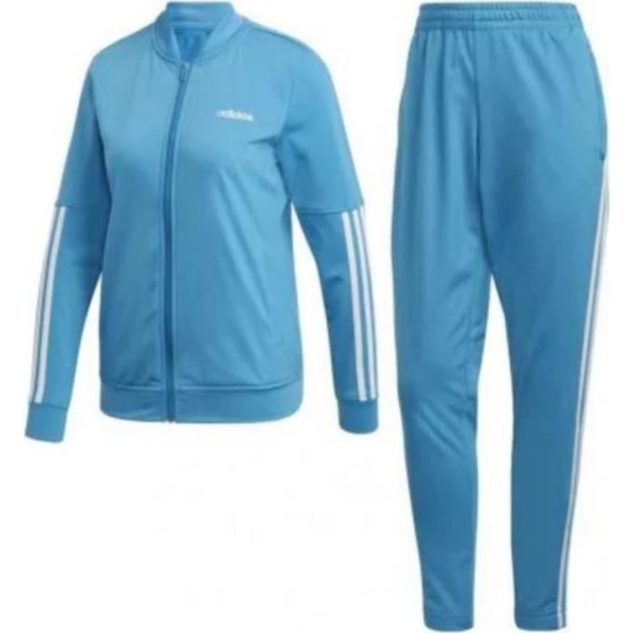 Jogging Bleu Femme Adidas 3 Bandes