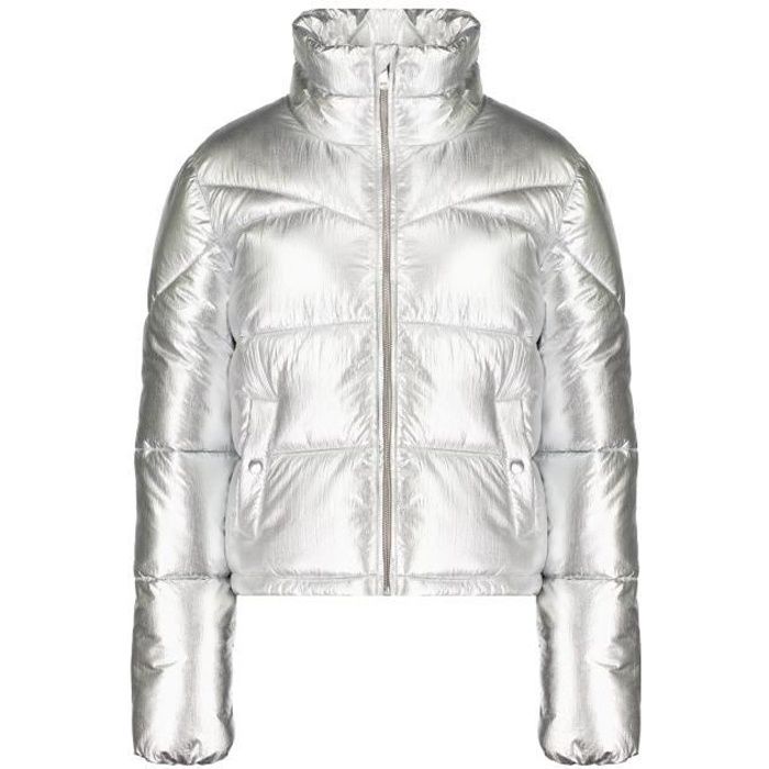 DEELUXE Doudoune courte argentée ODILE Silver