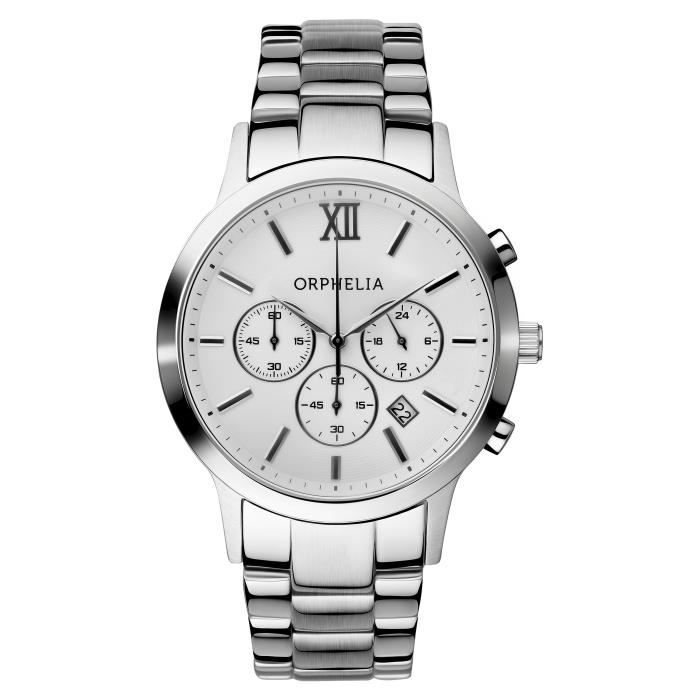 ORPHELIA - Montre Homme - Quartz Chronographe - Bracelet Acier inoxydable Argent - 155-7900-18