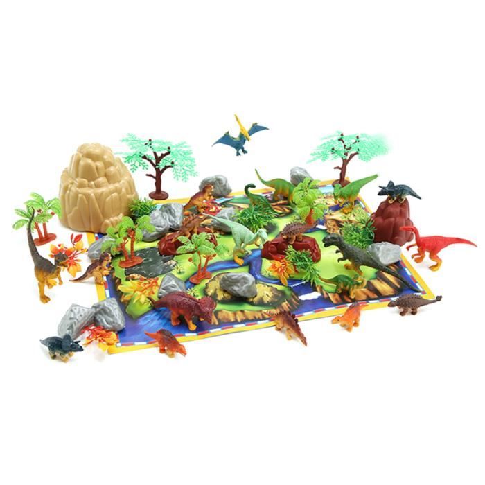 50 pièces enfants plante dinosaure jouets ensemble drôle modèle éducatif en plastique Simulation modèles pour tout-petits