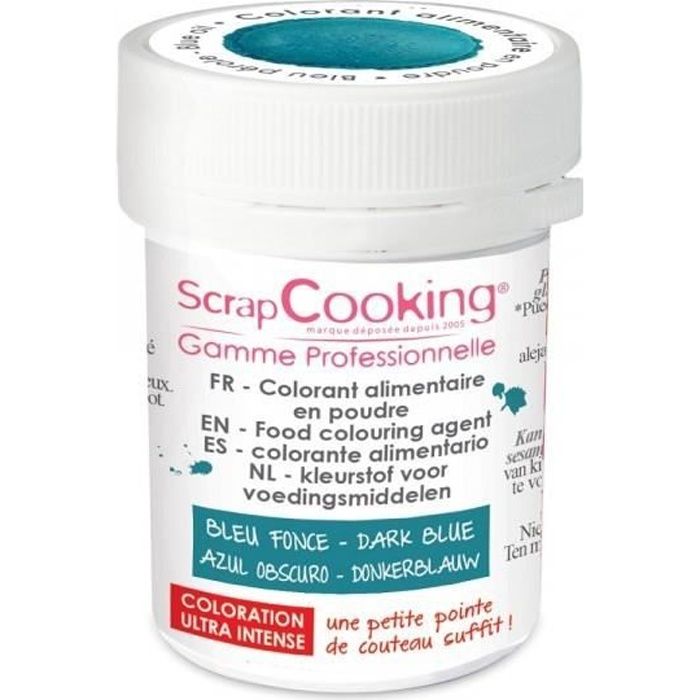 ScrapCooking - Colorant alimentaire en poudre bleu foncé