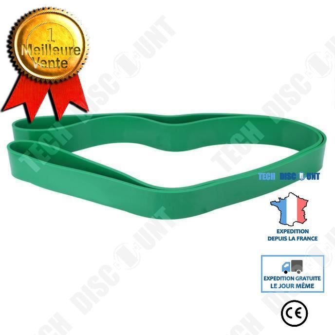 TD® Bande Élastique de Cross-fit -Harnais de résistance- Bande de latex Body gym Extenseur- Entraînement fitness Multifonction Verte