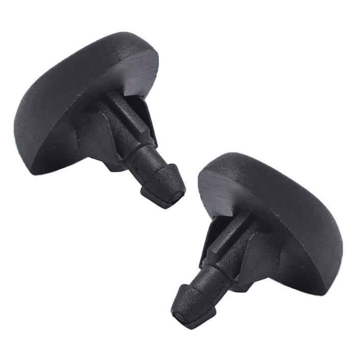 2pcs Buse de Lave-Glace de Pare-Brise Noir ABS Avant Nettoyage pour Citroen C3 / C3 Picasso
