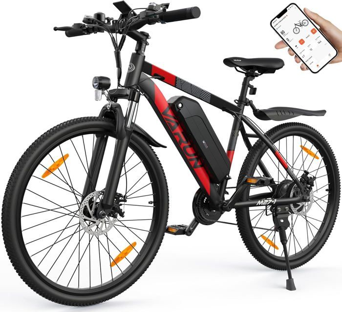 Vélo électrique 27,5 pouces, VTT électrique 250W avec batterie amovible 48V13Ah, 21 vitesses, autonomie jusqu'à 100KM