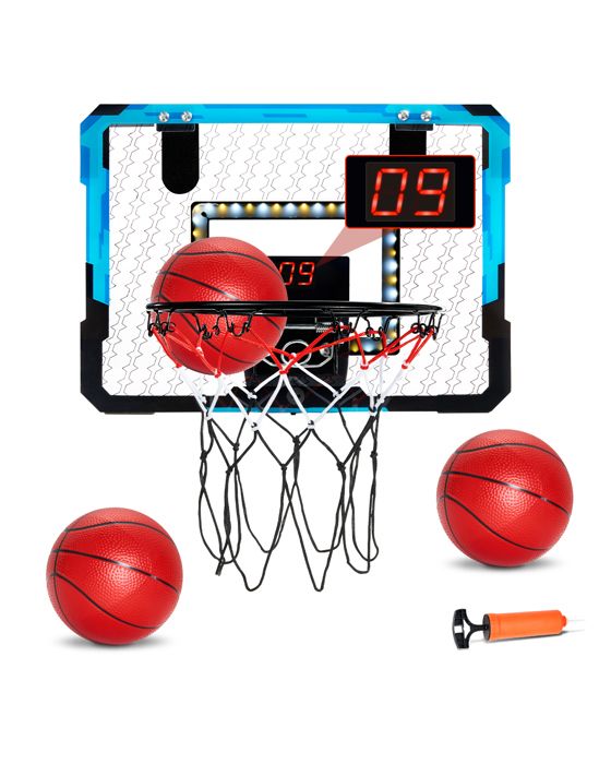 Machine De Basket-ball SHZICMY – Arcade Portable Avec 4 Ballons, 8 Modes, Pliable, Pour Intérieur Et Extérieur