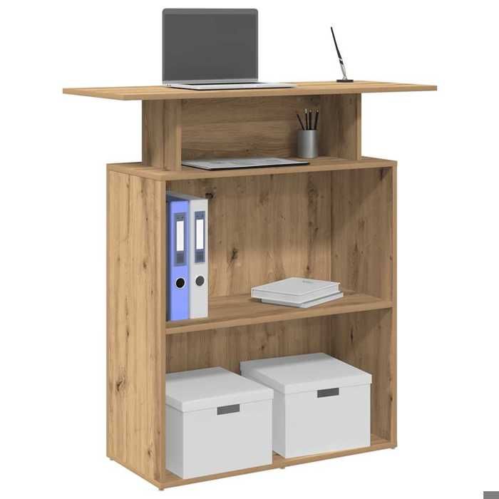 Bureau de réception - MANGO - chêne artisanal 100x40x104 cm bois ingénierie b36