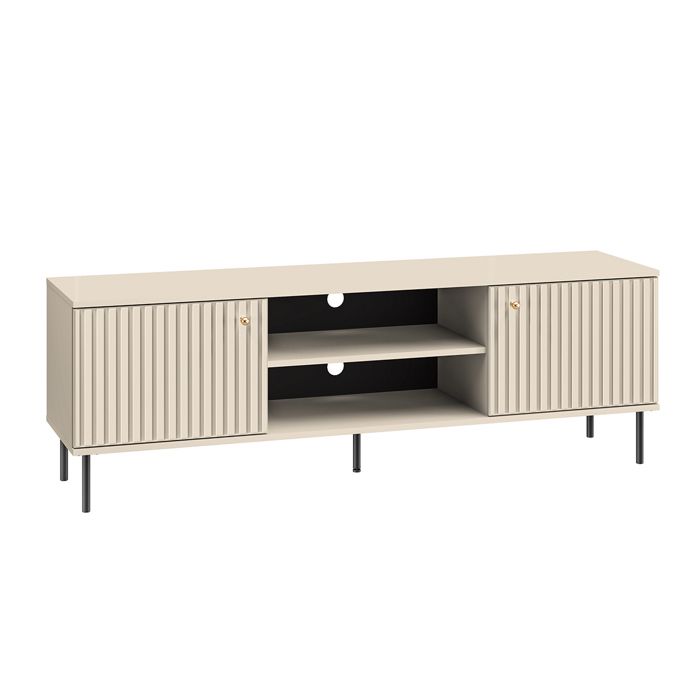 Meuble TV 2 portes Petits-meubles - Nova - 160 x 40 x 53cm - Beige Meuble TV 2 portes Petits-meubles - Nova - 160 x 40 x 53cm - Beige