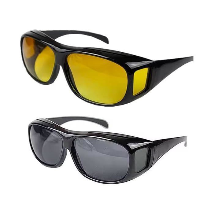 2 Lunettes de Conduite Jour & Nuit – Anti-Reflet et Anti-Éblouissement – Vision Optimale de Jour comme de Nuit – Straße Tech®