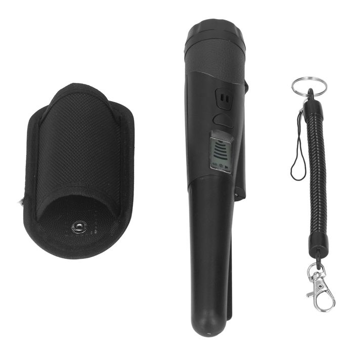 Détecteur de Métaux Haute Sensibilité Détecteur de Métaux à Main Portable avec Affichage LCD Fonction Lampe de Poche
