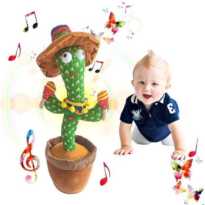 Jouet Bebe Cactus Réglage Du Volume Qui Danse Et Répète Parlant Chante Dansant P