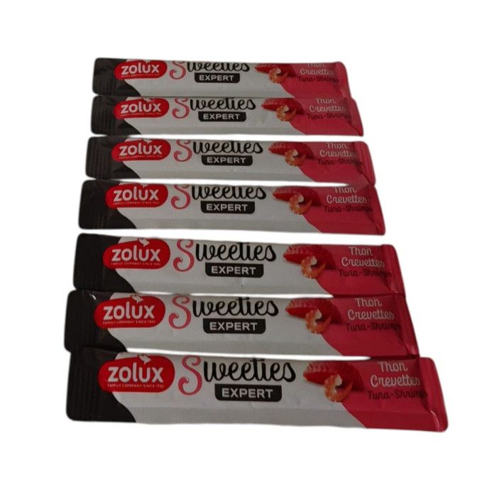 Friandise pour chat crémeuse au thon crevette Zolux Sweeties (x7)