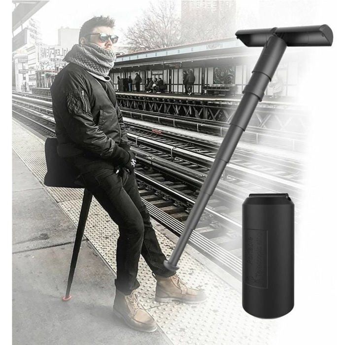 Tabouret Pliant Portable Charge Maximale 200 kg Réglable en Hauteur pour Activités en Plein Air