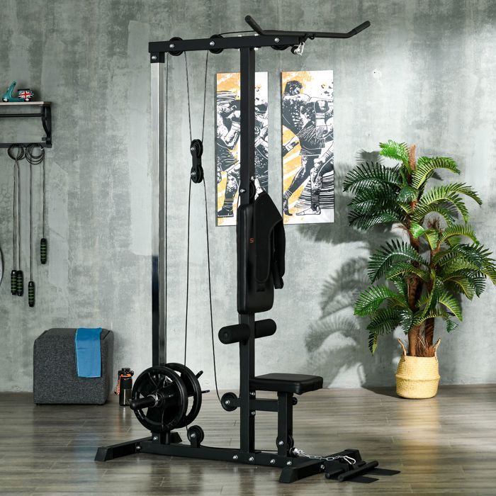 Station de musculation Station à Poulie tirage poitrine - lat pulldown machine - banc de musculation Musculation