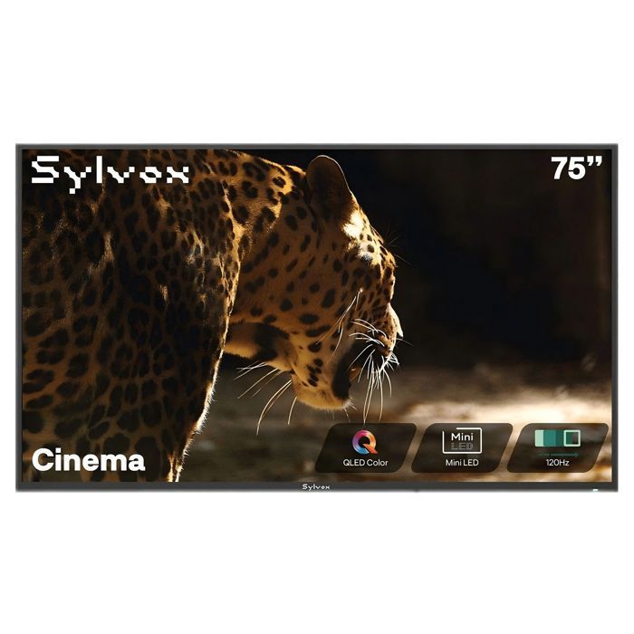 Télévision QLED SYLVOX Helio 75 4K UHD 120Hz 2000 nits IP55 Google TV