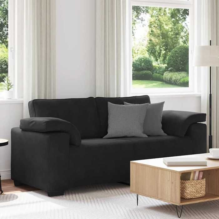 NEW 2026 Canapé moderne - Design ergonomique - pour salon - causeuse noir 180x77x82 cm velours L2711