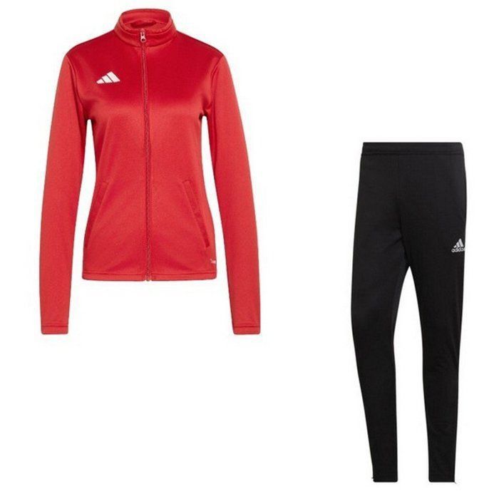 Survêtement femme - ADIDAS - Jogging 2 pièces - Rouge et Noir - Respirant - 100% polyester partiellement recyclé