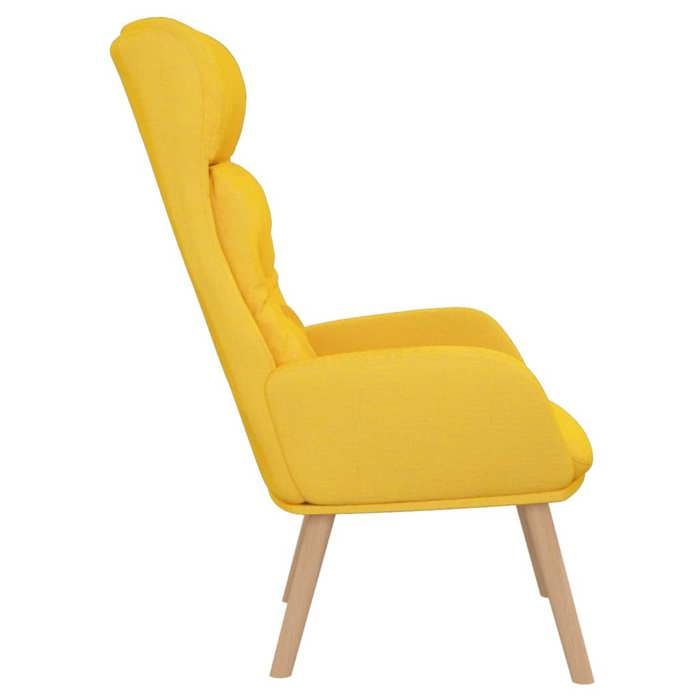 Fauteuil simple - Jaune - Chaise de relaxation - Jaune moutarde Tissu 70x77x94 cm F7977